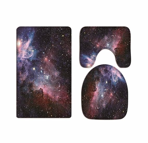 A.Monamour Badezimmer Badematte 3 Teilig Set Galaxy Und Sterne