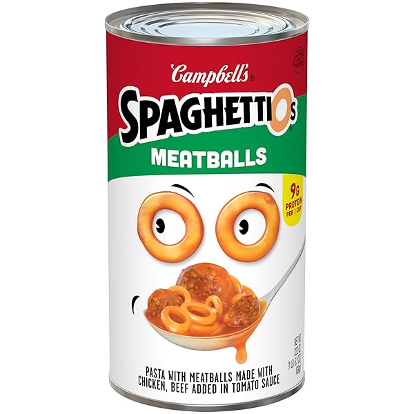 SPAGHETTIOS CANNED PASTA WITH MEATBALLS, 22.2 OZ CAN