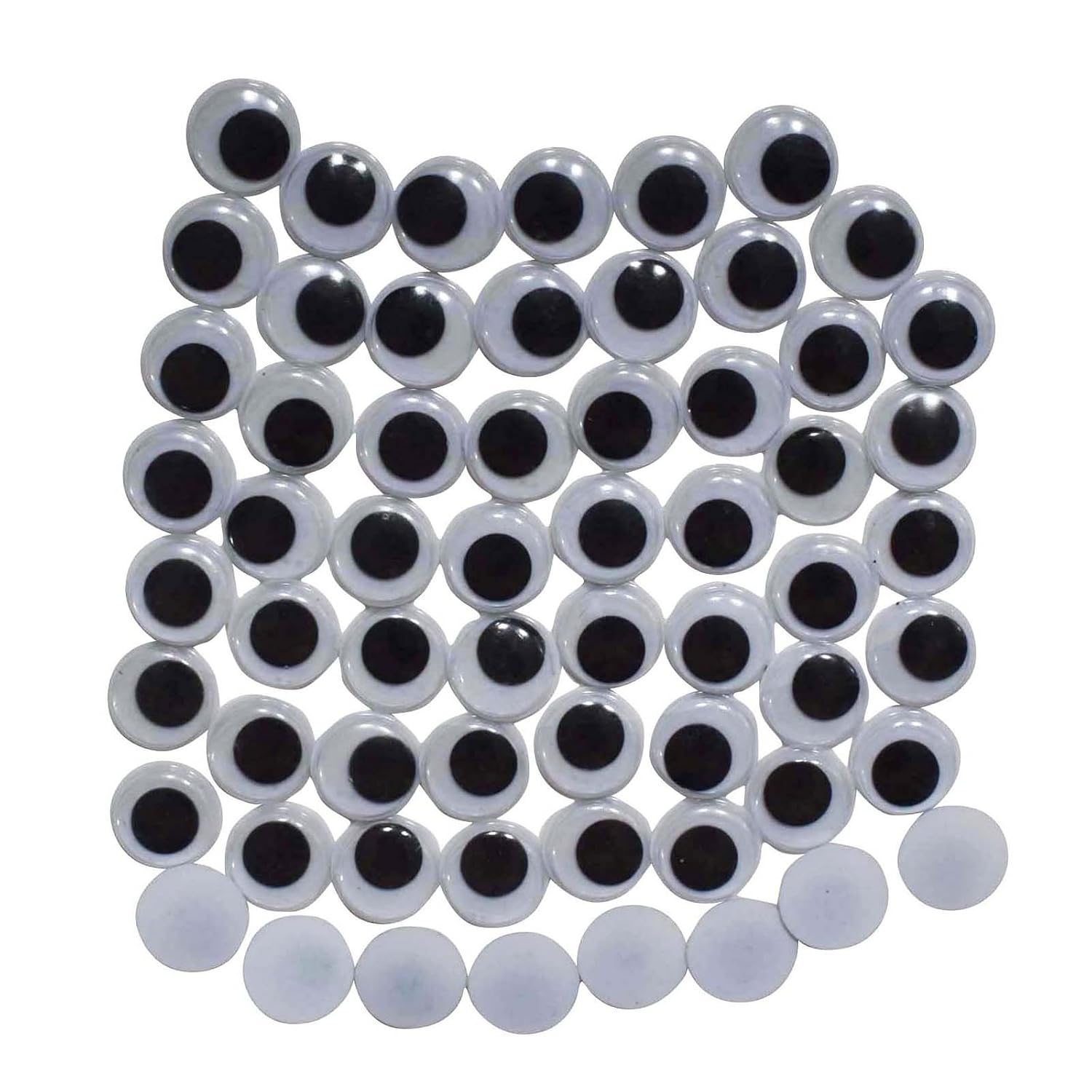 Asian Hobby Crafts Googly Moving Eyes, Black/White (200 Pieces, 15mm
