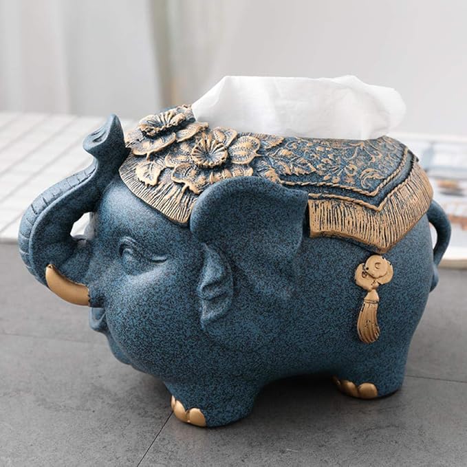 Joeesun European elephant tissue box home furnishings decorations
