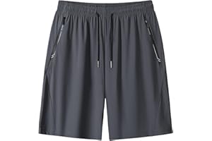 NATUST Boys Athletic Shorts Quick Dry Zipper Pockets Active Gym Workout Shorts 8-16 Years