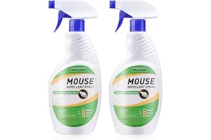 ZEKRIO Mouse and Insect Repellent Spray 16 OZ * 2, Peppermint Oil Rodent and Insect Repellent Spray for Rodent and Mouse, Safe for Indoor, Outdoor, and Car Engines