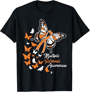 Multiple Sclerosis Awareness Butterflies Gift T-Shirt T-Shirt