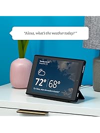 Fire HD 8 Tablet with Alexa, 8&rdquo; HD Display, 16 GB, Blue &ndash; with Special Offers + All-New Show Mode Charging Dock