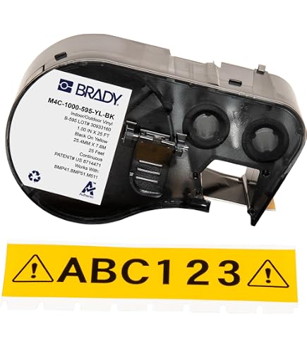 Amazon.com: Brady Authentic (M5C-1500-595-OR-BK) All-Weather Vinyl