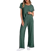 ANRABESS Lounge Sets For Women Summer Rib Knit 2 Piece Pajama Sets 2026 Casual Spring Beach Vacation Outfits Airport Clothes