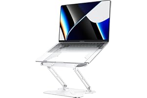 NTMY Adjustable Laptop Stand for Desk,Foldable Laptop Stand,Ergonomic Laptop Riser for MacBook Air Pro, Dell XPS, Acer,Lenovo,HP(10-16'')-Starlight White