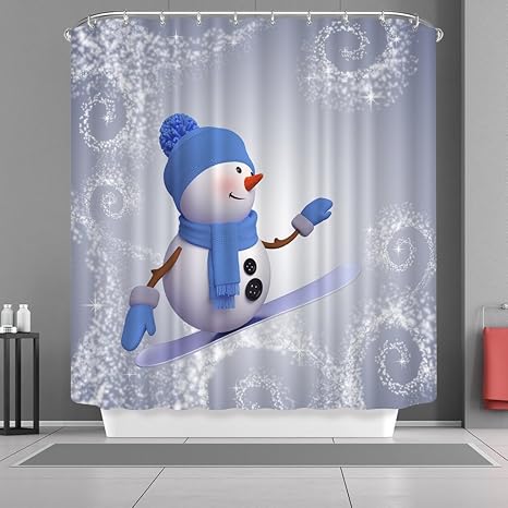 Amazon Com Vancar Waterproof Bathroom Decor Custom Xmas Merry