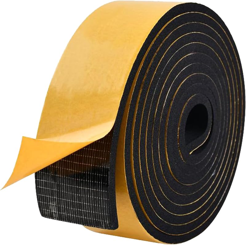 Zayejod 3m Foam Tape 50mm Wide 6mm Thick Self Adhesive Neoprene Weather Seal