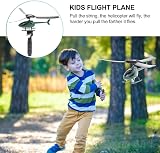 TOYANDONA Pull String Helicopter Toy Kids Educational Flying Copter DIY view 3