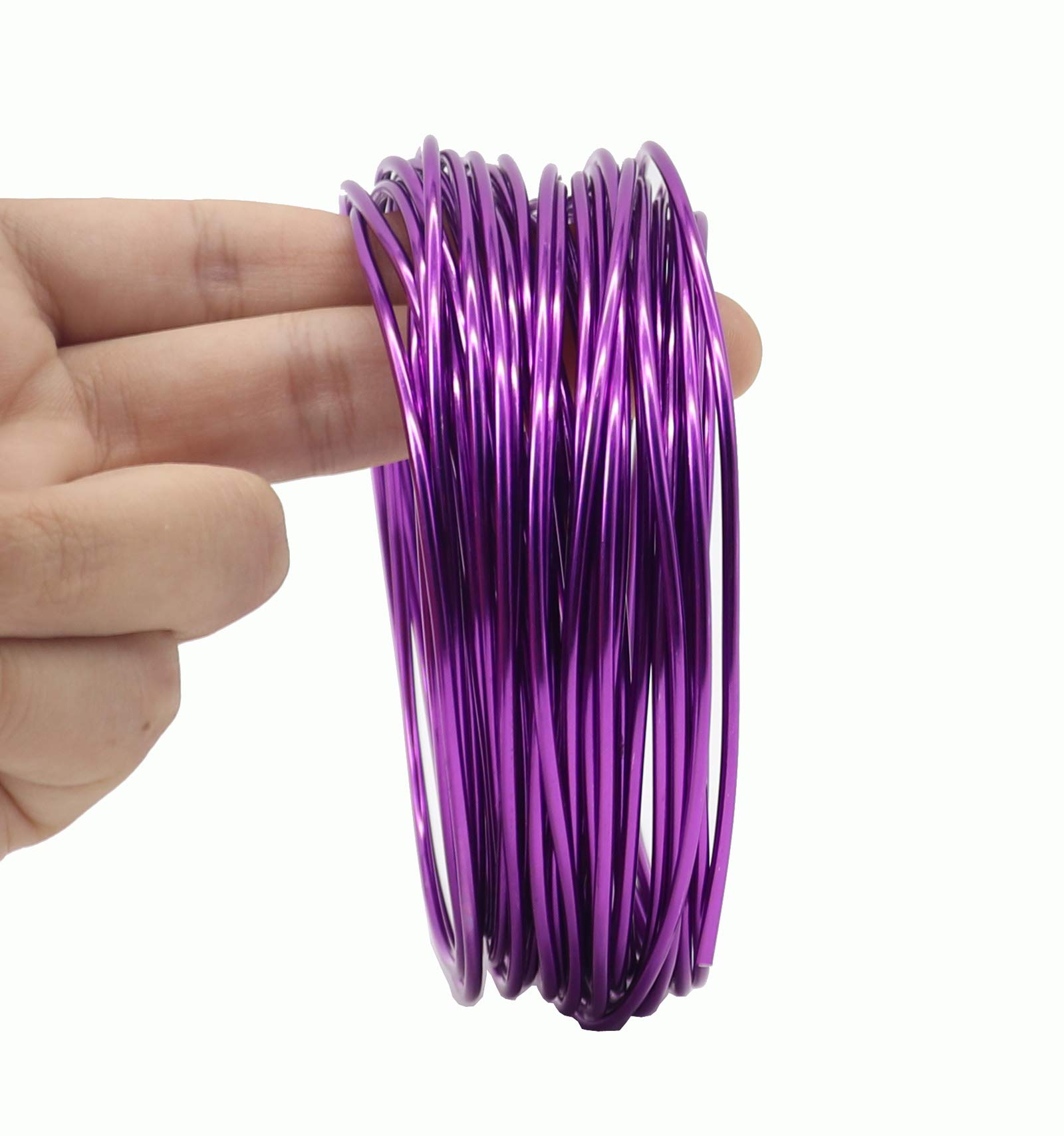 Aluminium Wire Rolls 10m Bendy Craft Silver Wire for Jewelry Making,DIY Sculpture,Modelling Making and Crafts(Purple,Diameter-3.0mm) — image 1