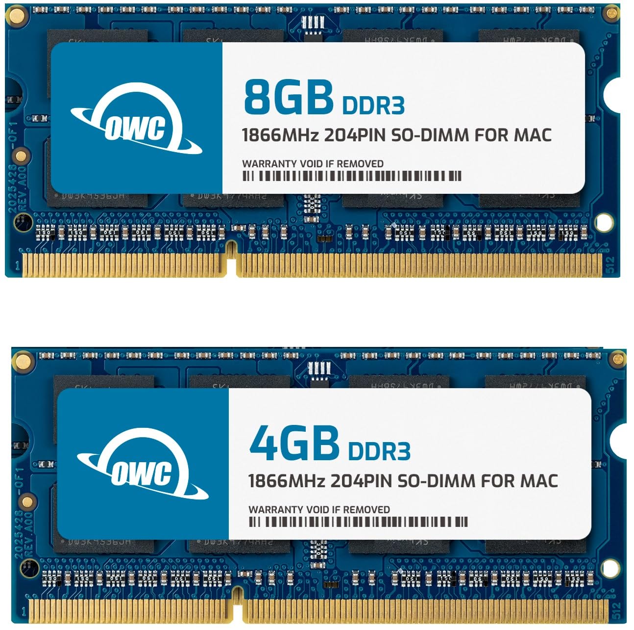 OWC - 12GB OWC Memory Upgrade Kit - 1 x 4GB + 1 x 8GB PC14900 DDR3 1866MHz SO-DIMMs for 27-inch iMac w/Retina 5K Display (Late 2015) models and compatible PCs