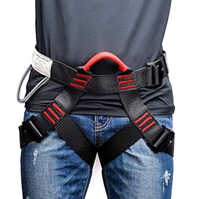 Weanas Thicken Climbing Harness, Protect Waist Safety Harness, Wider Half Body Harness for Mountaineering Fire Rescuing Rock Climbing Rappelling Tree Climbing