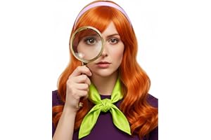 ZGXYZXMY Orange Long Wavy Curly Wig for Women with Bangs for Halloween Cosplay Party