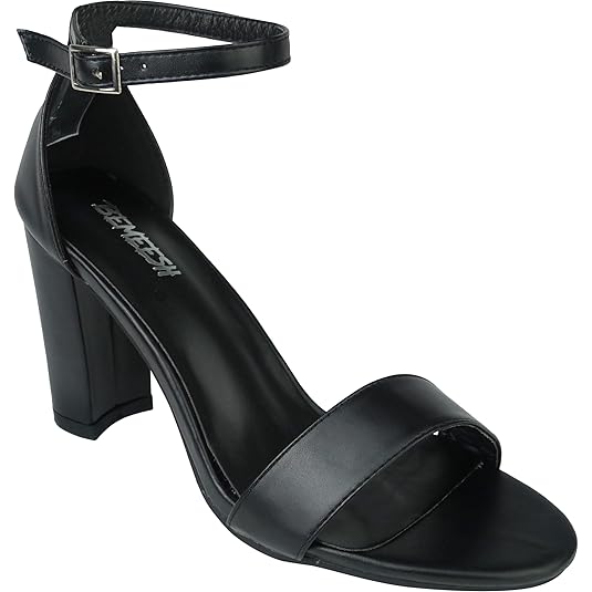BeMeesh Frauen Damen Riemen Sandalen High Heels Blockabsatz Peeptoe Schuhe