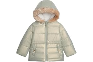 OSHKOSH B'GOSH girls Warm Winter Parka Coat With Faux Fur Sherpa-lined Hood