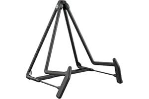 K&M - König & Meyer 17580.014.55 - Heli 2 Guitar Stand - Folding A-Frame for Acoustic Guitars - Adjustable and Collapsible – Sturdy and Durable - Professional Choice - German Made - Black