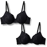 Amazon Essentials Women's Stretch Galloon Lace Full Cup Wired Bra