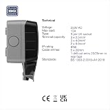 BG Electrical WP23-01 Single Outdoor Weatherproof Socket IP66 13 Amp Grey view 4