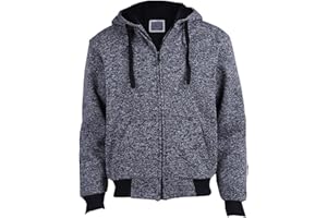Gary Com Heavyweight Sherpa Hoodies for Men, Thick Fleece Lined Full Zip Up Winter Warm Sweatshirts Work Jackets