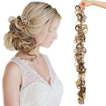 Long Hair Bun Scrunchy Scrunchie Up Do Hairpiece Curly Messy Hair