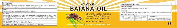 BATANA OIL ORGANIC FOR HAIR GROWTH: NATURAL BATANA OILS FROM HONDURAS HAIR TREATMENT FOR HAIR LOSS – HAIR REGROWTH MOISTURIZER MASKS GROWTH AND THICKNESS COLD PRESSED BATANA OILS FOR WOMEN MEN (1PCS)