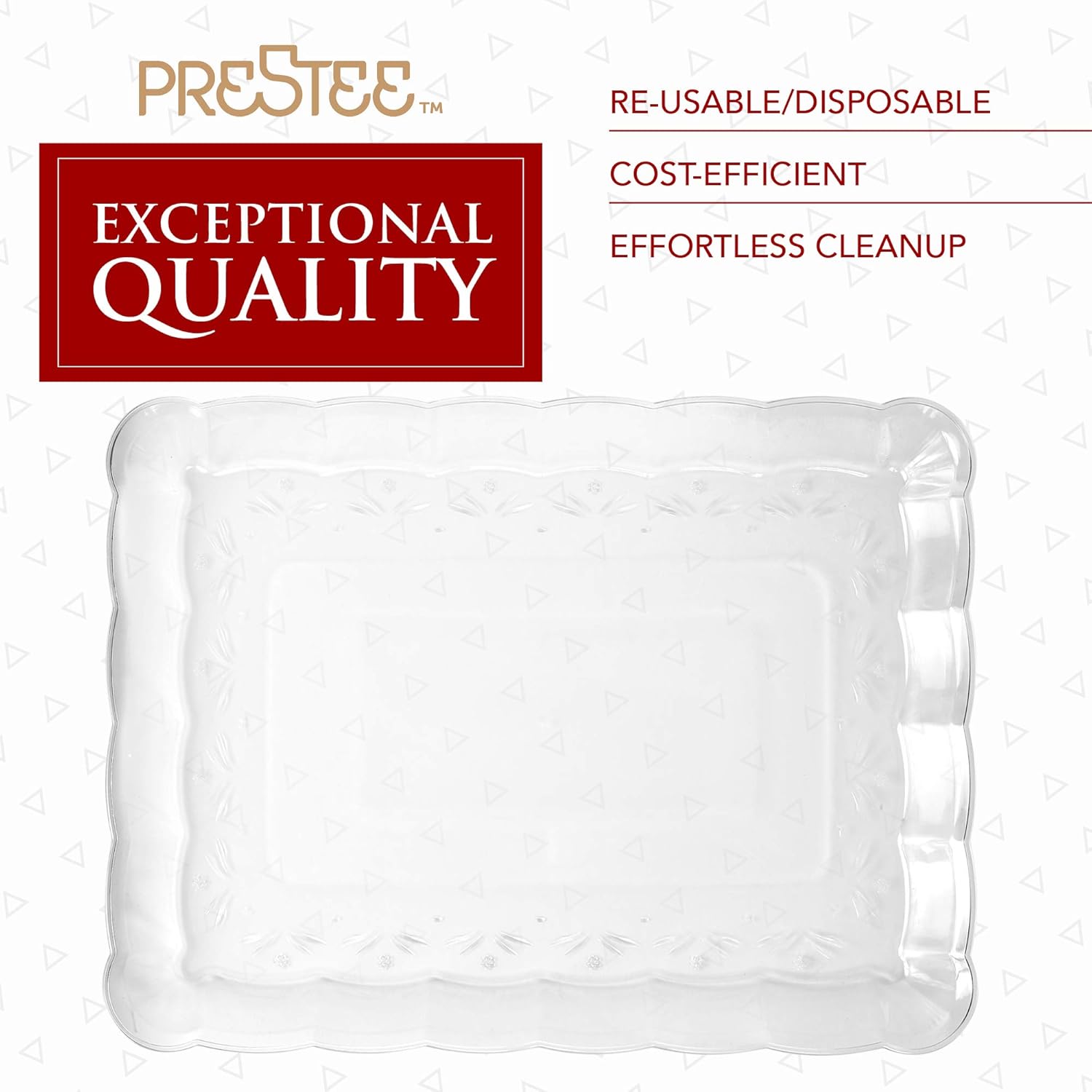  | Plastic Serving Trays – Serving Platters | 12 Pack, 9"X13" | Rectangular Disposable Party Platters and Trays | Clear Disposable Serving Trays for Parties | Party Serving Trays and Platters: Serving Trays