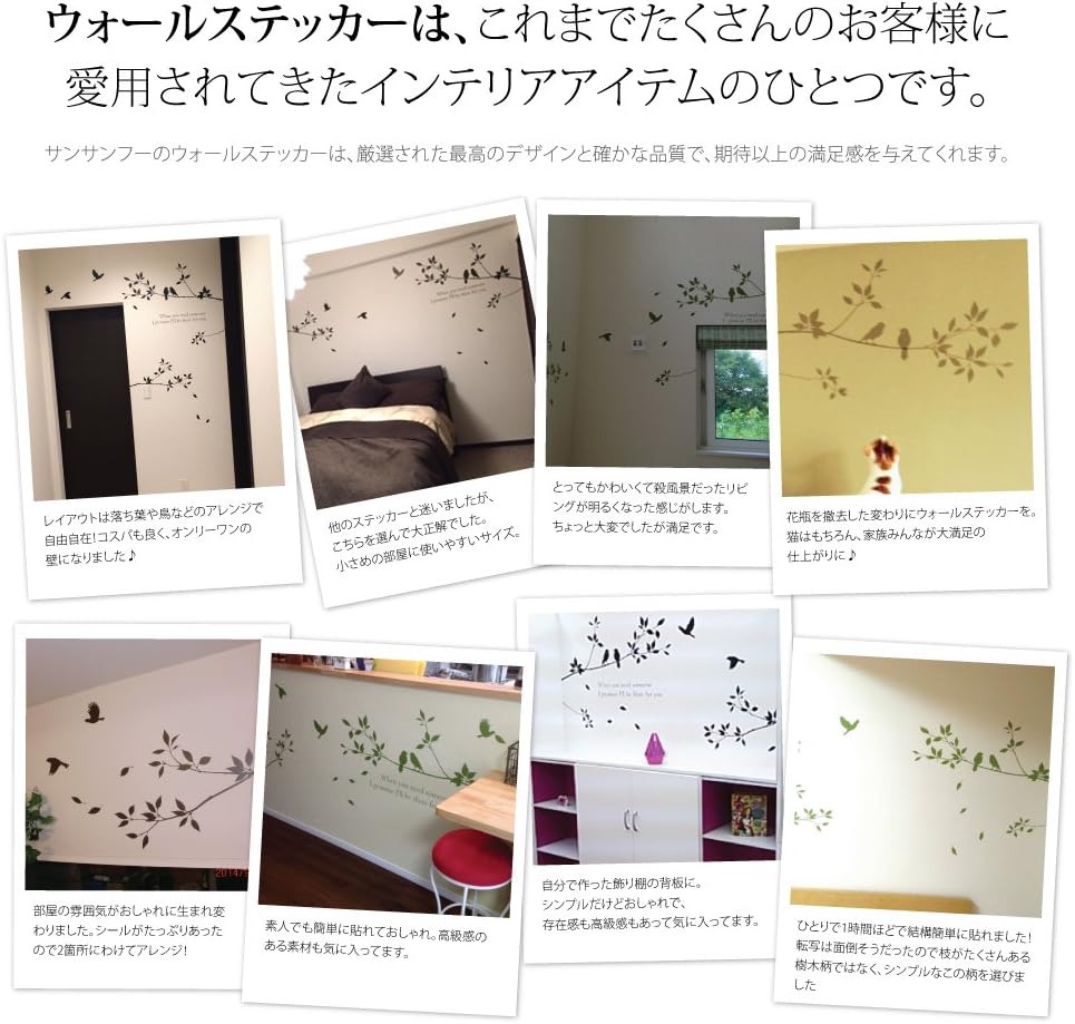 Amazon Co Jp Sangsanghoo サンサンフー ウォールステッカー