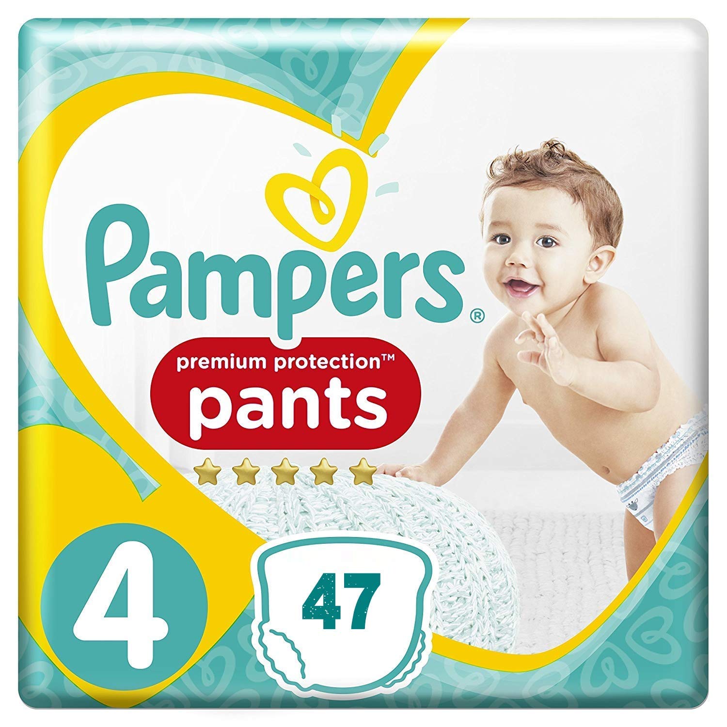 Premium Protection Pampers Pants Size 4 (9-15 kg) 47 Nappies