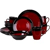 Elama&rsquo;s Tanizia 16 Piece High Gloss Dinnerware Set