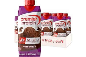 Premier Protein Shake, Chocolate, 30g Protein, No Added Sugar, 24 Vitamins & Minerals to Support Immune Health, 11 fl oz, 12 Pack