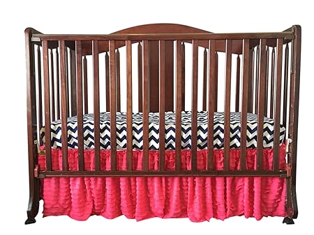 hot pink crib skirt