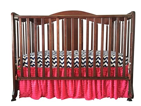 hot pink crib skirt