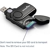 Rocketek 11 in 1 USB 3.0 Memory Card Reader / Writer with a Build-in Card Cover and 2 Slots (SD Card + Micro SD Card) for SDXC, UHS-I SD, SDHC, SD, Micro SDXC, Micro SDHC, Micro SD, MMC memory cards
