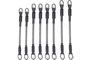 QYRCXX 8 Pack Extended Door Cables, Heavy-Duty Door Longer Limit Straps for Can Am Defender Doors Accessories & Defender Max, 2022-Present Hd10 Full Doors, Longer Than OEM Cables for Wider Door Opening (8)