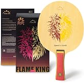 YAN-Wang Professional Ping Pong Paddle,Oneside is External and Otherside is Built-in Arylate Carbon Table Tennis Racket,for Intermediater and Advanced Players or Enthusiast (Single Racket)