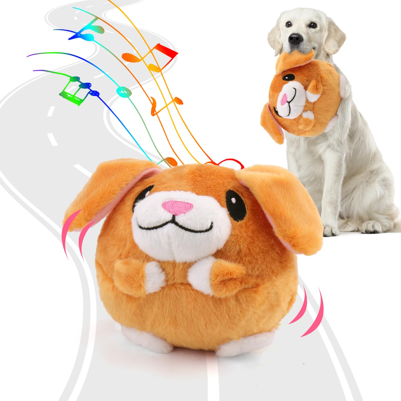 BABORUI Interactive Dog Toys Puppy, Jumping Squeaky