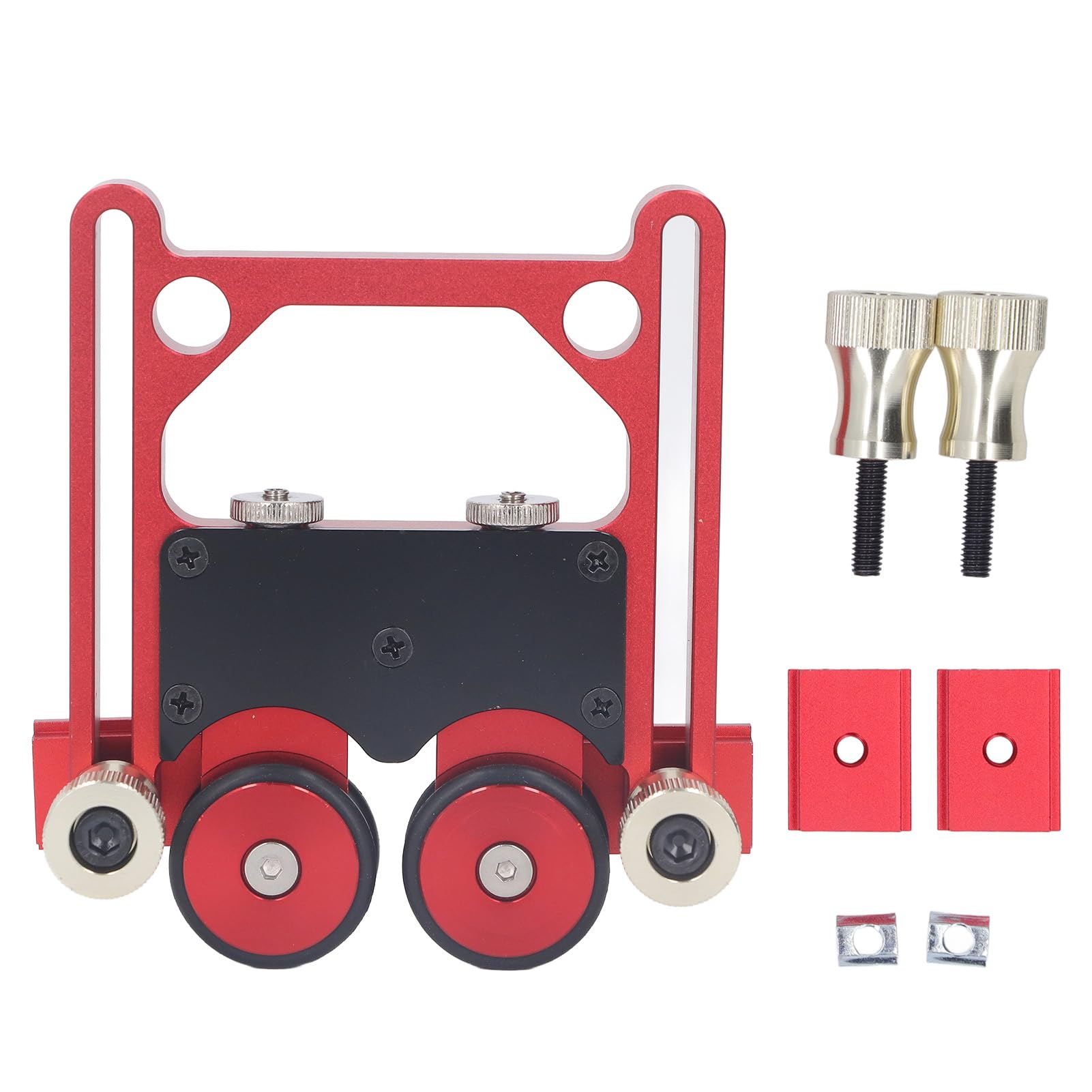 Table Stock Guide Roller Table Saw Feeder Woodworking Table Saw Sliding Feeding Guides Double Wheel Bearing Stock Roller