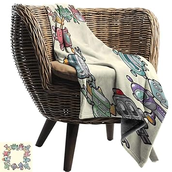 Amazon Com Sillgt Couch Blanket Kids Party Friendly Robot