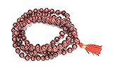 IS4A 8mm Red (Rosewood) Wood Japa Mala Beads