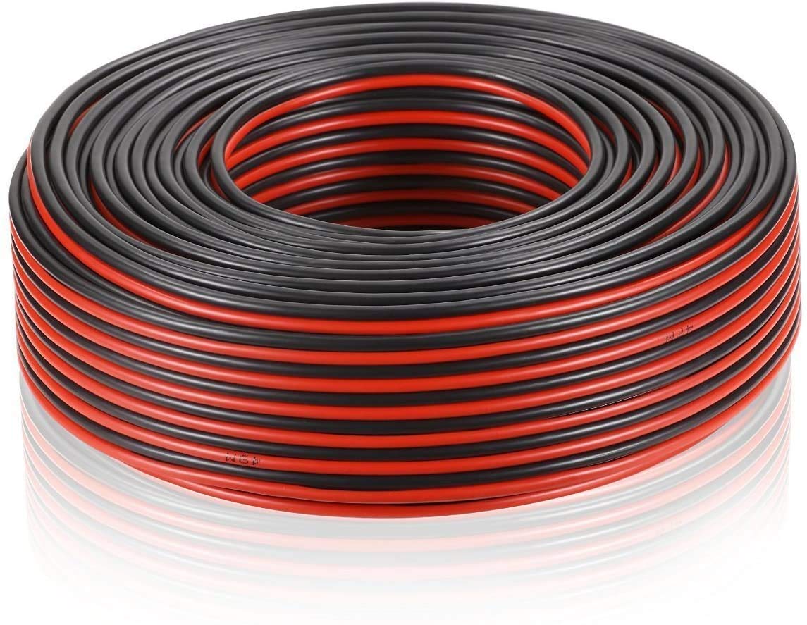 Electraline - Matassa cavo multimediale da 50 metri 2x0,75 mmq rosso/nero Electraline 10839