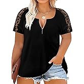 HDLTE Womens Plus Size Tops Floral Bell Sleeves Blouses Summer Crewneck Tunic Loose Casual T Shirts