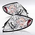 AUTOZENSATION Compatible with 2006-2011 Mitsubishi Eclipse, Left + Right Pair Assembly, JDM LED Chrome Housing Clear Lens Tail Lights