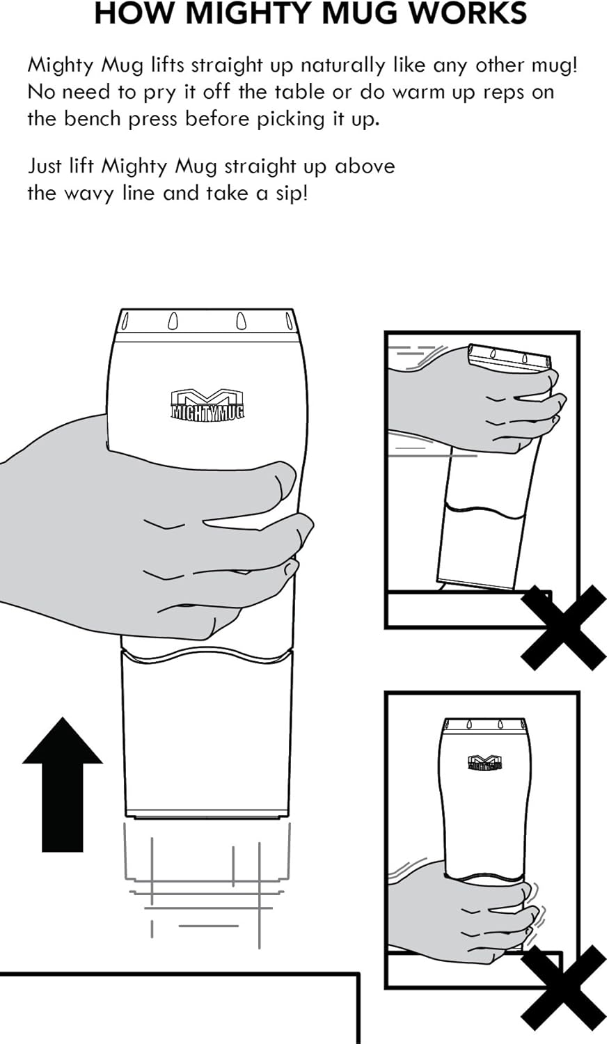 Mighty Mug Go 17920226 - The Travel Mug That Won't Fall Over (0.47 Litre), Pearl - Image 5