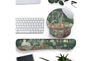 MECHANICAL CATTLE Cute Frog Mouse Pad with Wrist Rest Kawaii Green Decor Pain Relief Mat, Ergonomic Mouse Pad for Desk Computer Keyboard Laptop, Desk Decor Office Accessories for Girl Wrist Rest for Computer Keyboard.