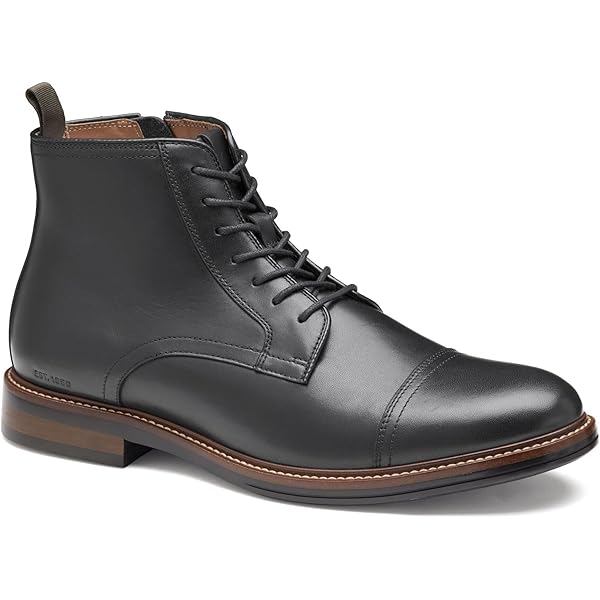 Amazon.com | Johnston & Murphy Men's Latham Plain Toe Boot, Black