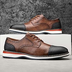 Meijiana Men's Oxfords Casual Dress Shoes Leather