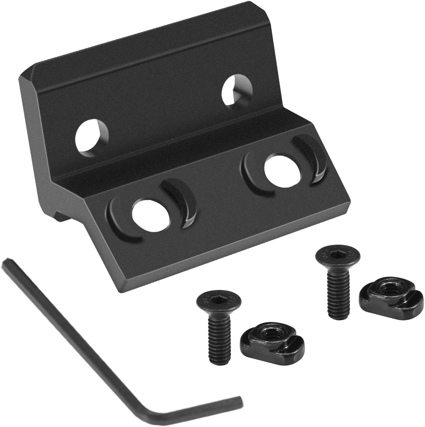 MLOK Offset Rail Mounts, VIAKEY 3 Slot Aluminum 45 Degree Angle Offset Side Flashlight Optic Sight Picatinny Rail Mount for M-LOK System - 2 Pack (3 Slot - 2 PCS) : Sports & Outdoors