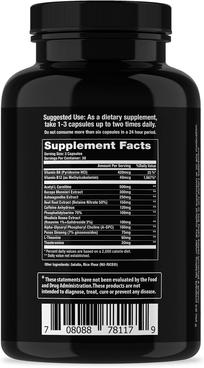 Jocko Discipline GO Concentrated Nootropic Brain Support - Preworkout Energy & Focus Booster - 30 Day Boost: Health & Personal Care