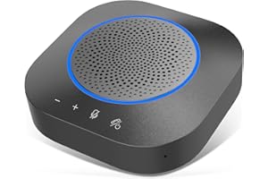 ANSTEN Bluetooth Speakerphone, Conference Speaker with Mics, 360°Enhanced Voice Pickup, Bluetooth 5.1, AI Noise Reduction Echo Cancellation, USB C, Conference Microphone for Home Office